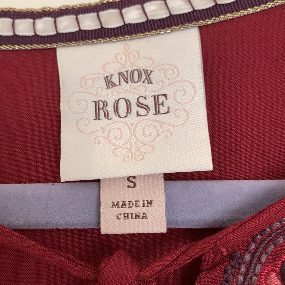 Knox Rose Boho embroidered dress with Juliet slit sleeves. - Picture 3 of 8